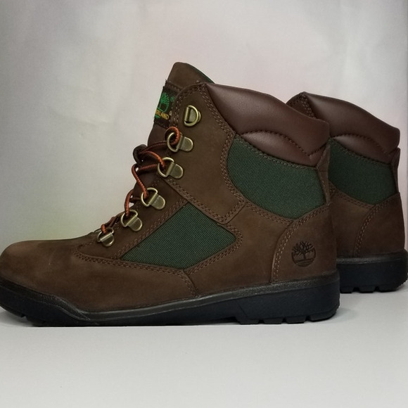 TIMBERLAND  Women's 6" Field Boots  Size 7 Brown/ Dark Olive NWT - Picture 1 of 10